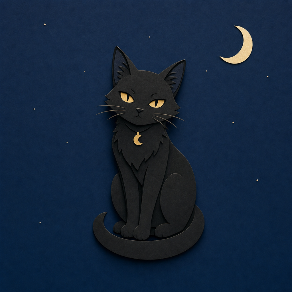 黒猫のミカヅキ